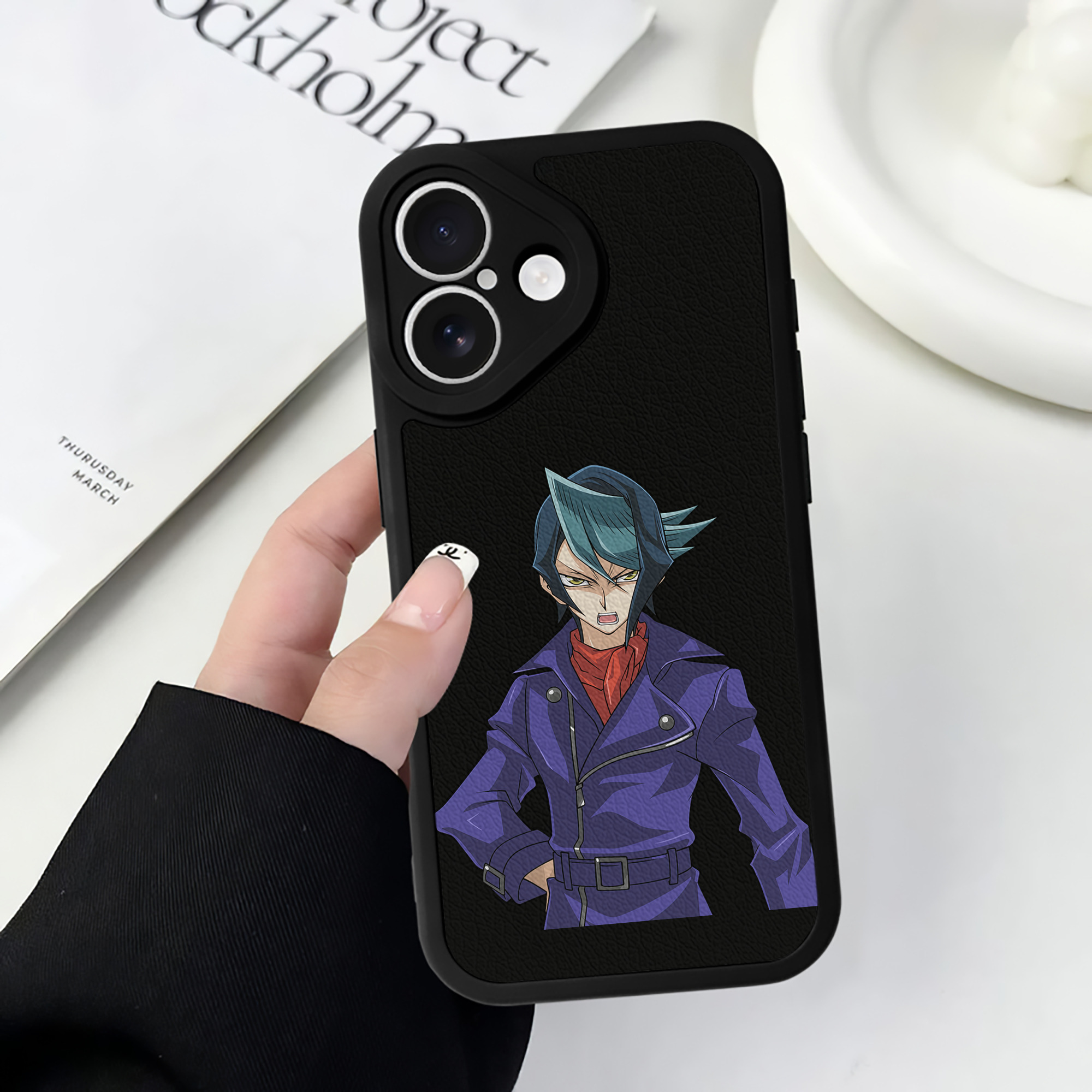 遊☆戯☆王 Yu-Gi-Oh! 【iPhone 16シリーズ対応】シリコンスマホケース（レザー調） 材質：シリコン